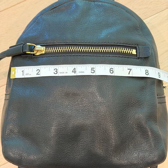 Fossil Megan Women\'s Mini Backpack Black Pebbled Leather Shoulder Bag Purse main image 4